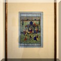 A50. Framed painted Persian miniature. 